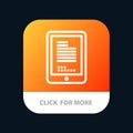 Mobile, Coding, Hardware, Cell Mobile App Button. Android and IOS Line Version Royalty Free Stock Photo