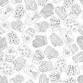 Coloring book antistress seamless pattern Wallpaper