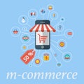 Mobile commerce Royalty Free Stock Photo