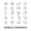 Mobile commerce related icons Royalty Free Stock Photo