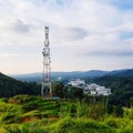 Mobile communication antena on hill