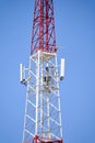 Mobile communication antenna, cellular network tower, telecommunication equipment, mobile operator tower structure Royalty Free Stock Photo