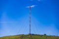 Mobile communication tower on hill top Royalty Free Stock Photo