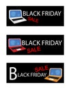 Mobile Computer on Black Friday Sale Background Royalty Free Stock Photo