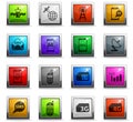 Mobile connection icon set Royalty Free Stock Photo