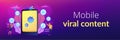 Mobile content concept banner header. Royalty Free Stock Photo