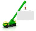 Mobile crane and billboard