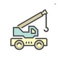 Mobile crane icon