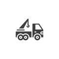 Mobile crane truck vector icon Royalty Free Stock Photo