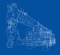 Mobile crane. Vector Royalty Free Stock Photo