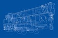 Mobile crane. Vector Royalty Free Stock Photo