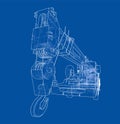 Mobile crane. Vector Royalty Free Stock Photo