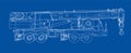 Mobile crane. Vector Royalty Free Stock Photo