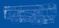 Mobile crane. Vector Royalty Free Stock Photo