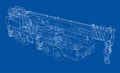 Mobile crane. Vector Royalty Free Stock Photo