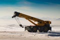 Mobile Crane in winter Royalty Free Stock Photo