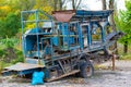 mobile crusher, stone mill with vibrating screen and feeder Royalty Free Stock Photo