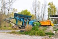 mobile crusher, stone mill with vibrating screen and feeder Royalty Free Stock Photo