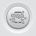 Mobile Crypto Protection Button Icon.