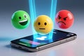Mobile Customer Feedback Emotions and User Experience Rating Concept Royalty Free Stock Photo