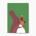 Cute brown squirrel wildlife cartoon vector illustration