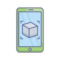 Mobile 3d Flat inside vector icon which can easily modify or edit Royalty Free Stock Photo