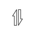 Mobile Data line icon