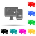 mobile data synchronization multi color style icon. Simple glyph, flat vector of web development icons for ui and ux, website or Royalty Free Stock Photo