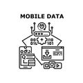 Mobile Data Vector Concept Color Illustration