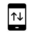Mobile data vector glyph flat icon Royalty Free Stock Photo