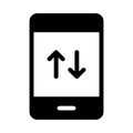 Mobile data vector glyph flat icon Royalty Free Stock Photo