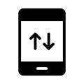 Mobile data vector glyph flat icon Royalty Free Stock Photo