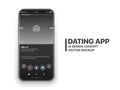 Mobile Dating App Vector Mockup