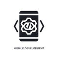 mobile development isolated icon. simple element illustration from programming concept icons. mobile development editable logo Royalty Free Stock Photo