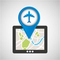 Mobile device airport gps map