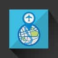 Mobile device airport gps map