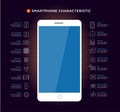 Mobile Device Components Vector Icon Set