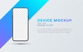 Mobile device landing page website design template mockup