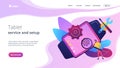 Mobile device repair concept landing page.