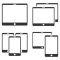 Mobile Device Vector Flat Icon Set