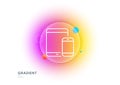 Mobile Devices icon. Smartphone, Tablet PC. Gradient blur button. Vector Royalty Free Stock Photo