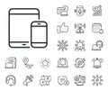 Mobile Devices icon. Smartphone, Tablet PC. Place location, technology and smart speaker. Vector Royalty Free Stock Photo
