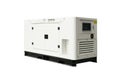 White colour mobile diesel generator for emergency electric power Royalty Free Stock Photo