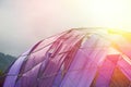 A Geodesic Dome Tents. A hemispherical thin-shell structure lattice-shell based on a geodesic polyhedron