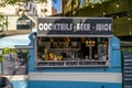 Mobile drinks kiosk outside the South Bank Centre