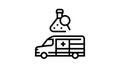 mobile drug testing line icon animation