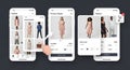Mobile E-commerce App UI UX Design Screens Royalty Free Stock Photo