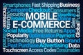 Mobile eCommerce Word Cloud Royalty Free Stock Photo