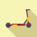 Mobile electric scooter icon flat vector. Kick transport Royalty Free Stock Photo