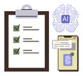 Secure AI-Driven Authentication with Checklist, Confirmation, and Biometric Verification Royalty Free Stock Photo